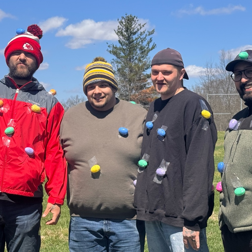 Colorful Egg Party Sweater hunt